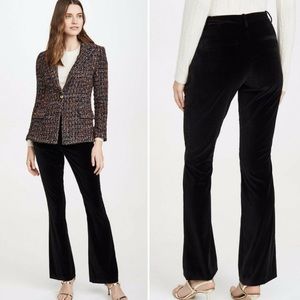 Alice + Olivia Hayley Classic Boot Cut Velvet Lined Pants with Pockets Sz 4
